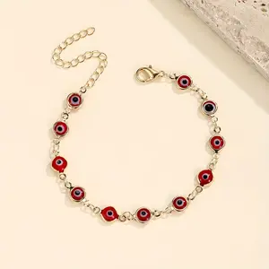 Multi colored eye elements adjustable bracelet, combining fashion and personality. Flexible adjustable design, suitable for various wrists, injects unique style into your appearance, and easily handles different occasions.