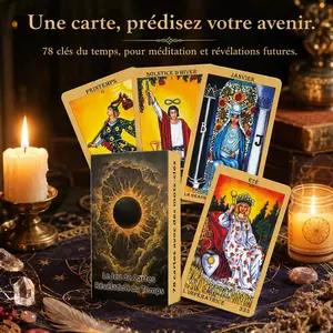 French Oracle Cards, 78 Energy Tarot Deck, Tarot Card Set, Meditation & Divination Starter Kit, Life Direction Guide, Spiritual Exploration Gift
