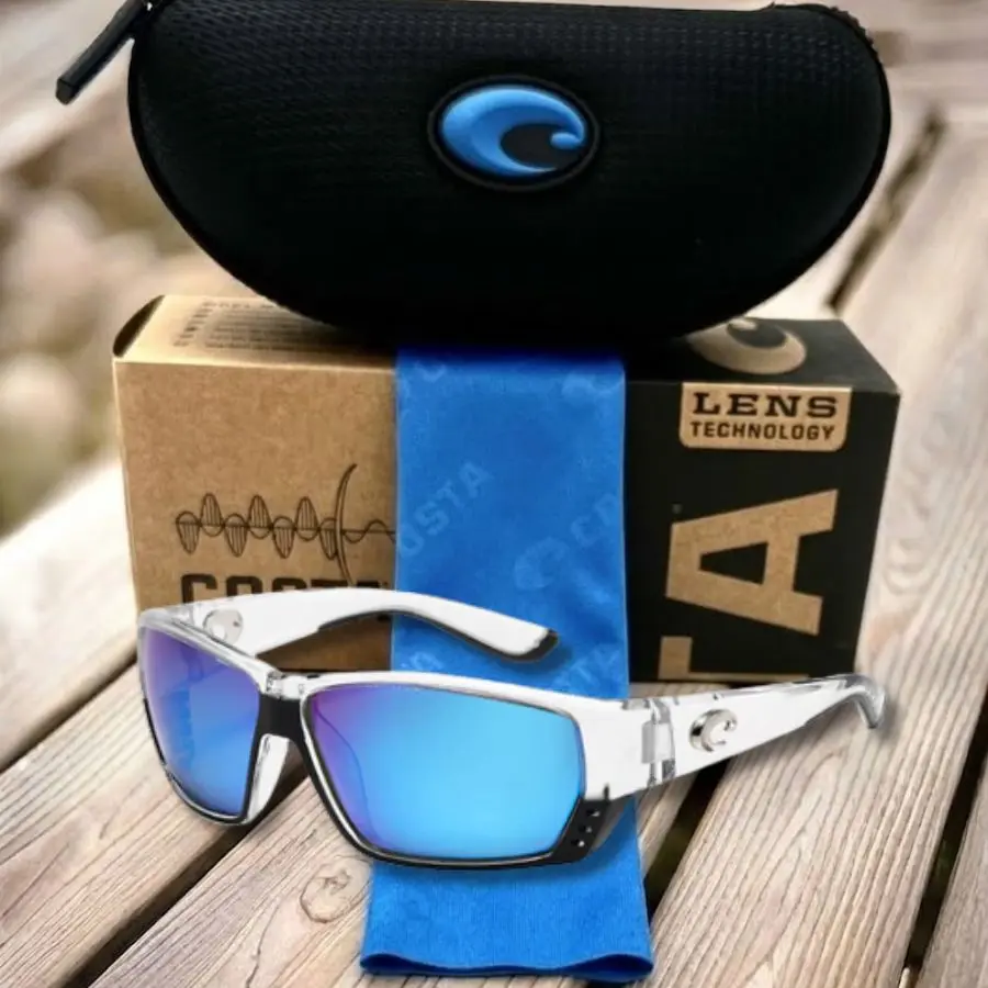 New Costa Sunglasses for Men, Wraparound Cycling Glasses with Eyes Protection, Lightweight Outdoor Eyewear for Running, Fishing, Driving & Cycling
