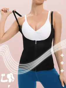 Adjustable Waist Trainer Corset Waist protect Women's Adjustable Hooks Zipper Shapewear Top, Basic Open Bust Tummy Control Shaper, Waist Trainer Women, Body Shapewear, High Stretch Waist Shaper for  Birthday Gifts, Matt Waist Trainers Sports Bra Crossback