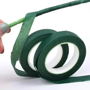 Handmade Floral Tape 2/5 Rolls, DIY Wrinkled Paper Cloth Bouquet Material, Stretchable Colorful Adhesive Paper for Flower Arrangement