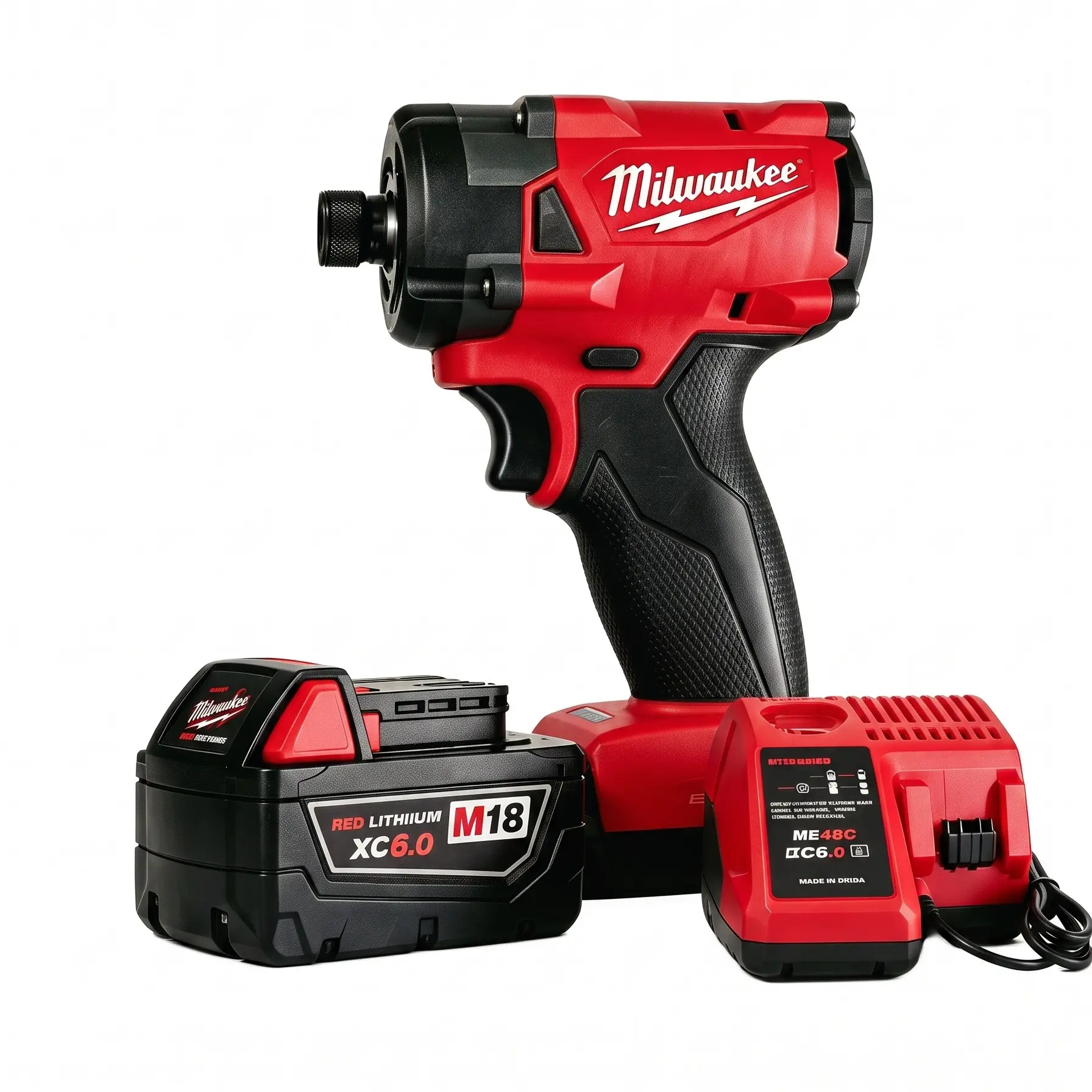 Milwaukee M18 Brushless 1/4" Impact Driver M18–Mode 2 prevents material damage, Mode 4 stops overdriving! 4 speeds for total control. Includes friction ring anvil + belt clip. Built for pros who care about precision. stable power output