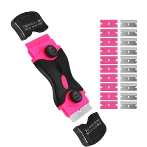 Razor  Scraper Tool, 2-in-1 Scraper Tool with 10 count Plastic  & 10 count Metal , Multi-Purpose Cleaning Razor Scraper for Glass, Decals, Stickers, Labels, Adhesive,  Removal