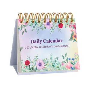 Define Daily Flip Calendar - 365 Motivational Quotes for Clarity & Inspiration with Double Spiral Ring & Sturdy Stand for Desk Use