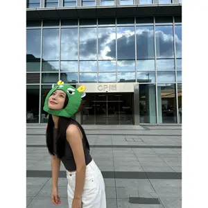 PESENAR Clothing and Accessories Party Series Year of the Dragon Mascot Dragon Head Hat Green Suitable for Parties