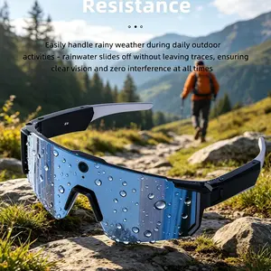 2026 Ai Smart Sports Goggles, 800w Camera, HD Anti-Shake, Bike Riding, Windproof, 360° Sound, Ai Chatgpt, Waterproof, BT Call, Music Sunglasses