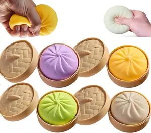 FunPress Dumpling Squishies,Kawaii Slow Rising Squishy Toys for Stress Relief, Cute Soft Food Shaped Sensory Fidget Pack, Anxiety Relief Squishies for Adults Teens Kids Party Favors