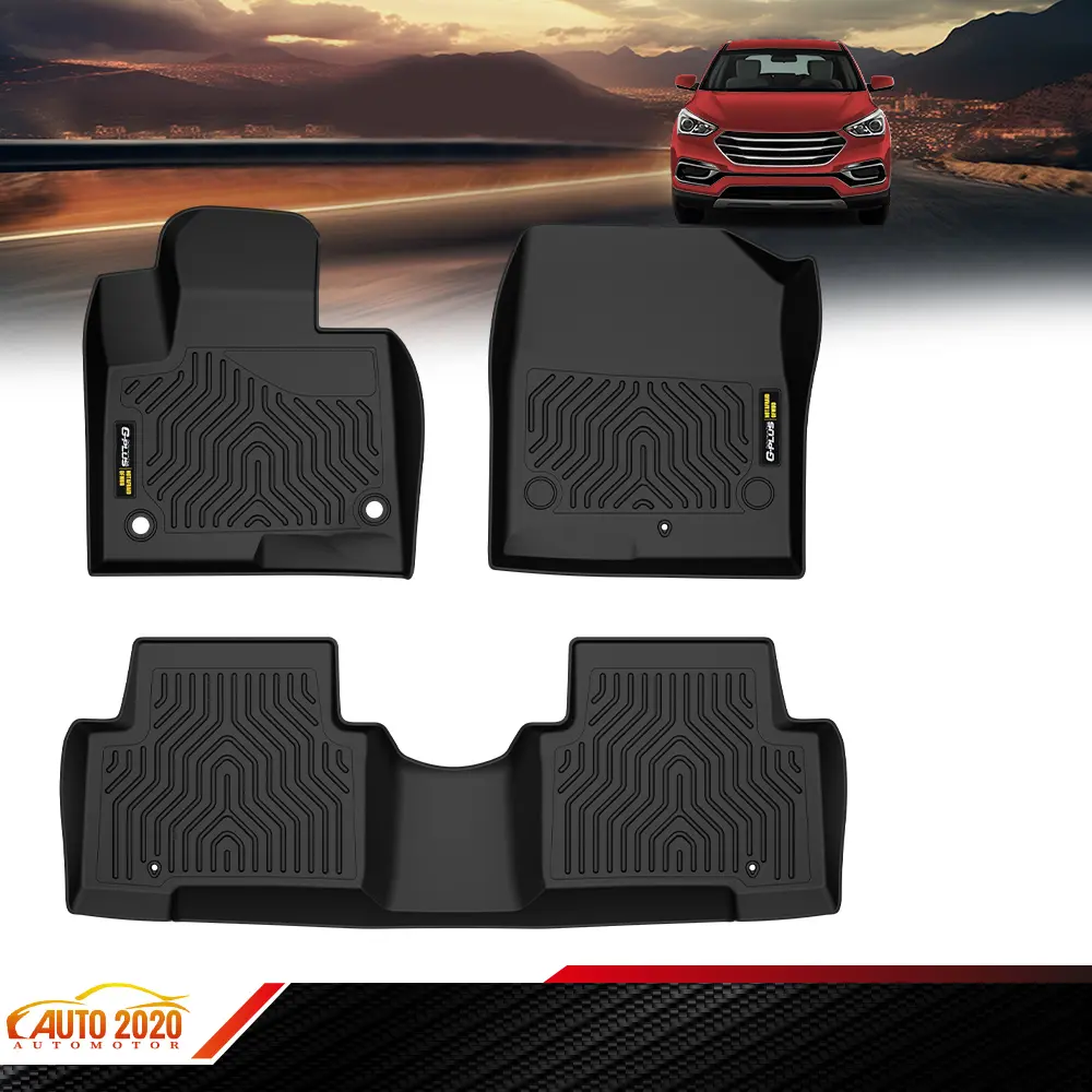 TPE Floor Mats Fit For Hyundai Santa Fe 2013-18 5-Passenger Model,All Weather 3D TPE Floor Mats Liners,Waterproof Non-slip Durable Floor Mats Upgraded Version