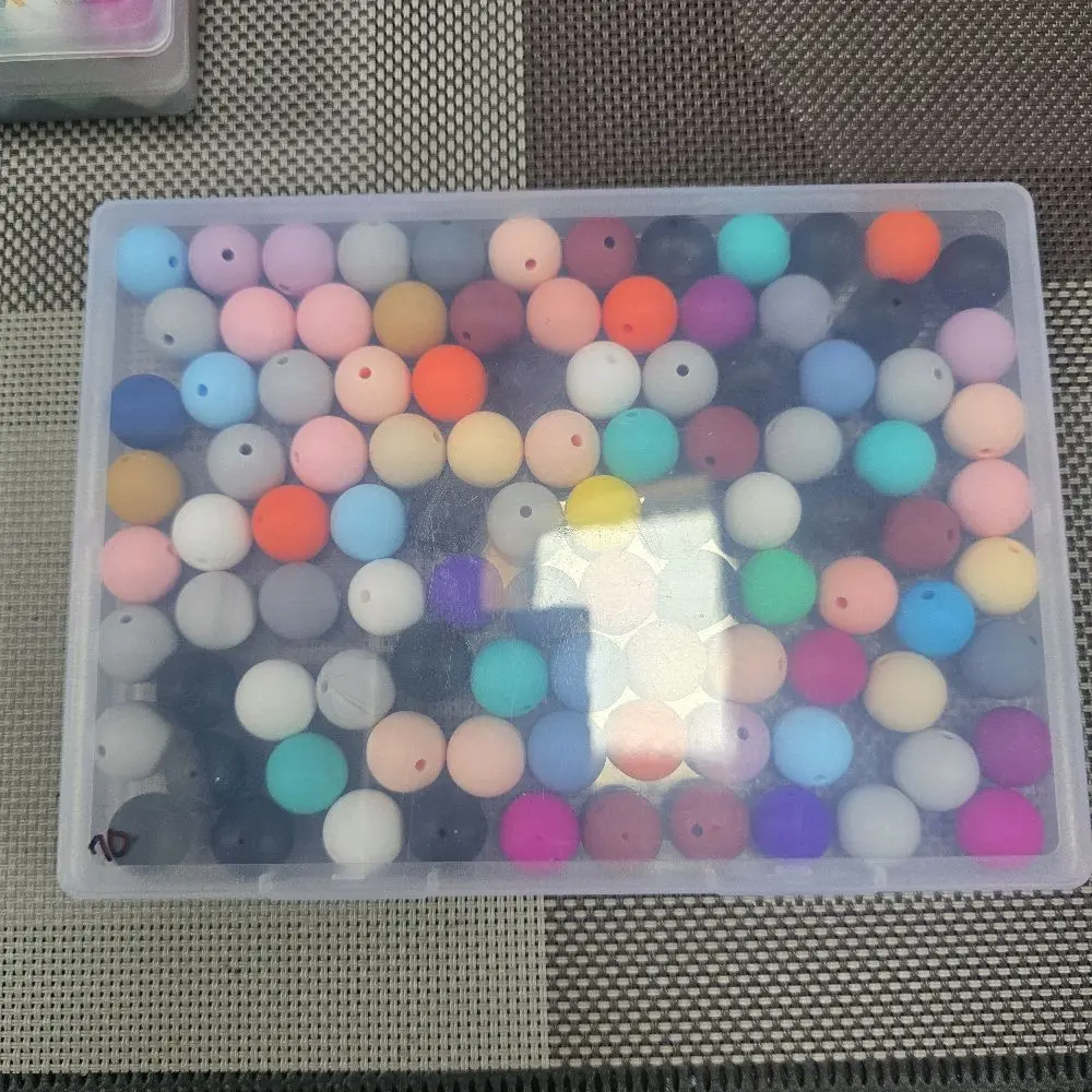 70 Count Assorted 16mm Silicone Beads in Colorful Collection for Your Needs
