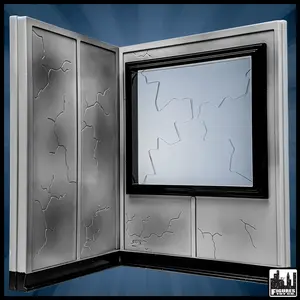 Breakable Window and Wall Playset for WWE & AEW Wrestling Action Figures