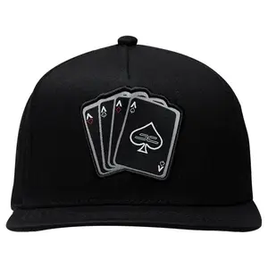 Caps Poker Jc hats black snapback semicurva baraja