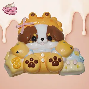 Starry Puppy Squishy, Handmade taba squishy, Food-Grade Silicone Slow-Rising Rebound Squishy, Sticky Squeeze Toys Gift, Fidget Toys for Stress Relief, Non-Toxic Sensory Toys (5.47oz/155g)