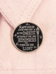 Harry Potter Fantasy Movies Enamel Pin Happiness Can Be Found Even In The Darkest  Inspirational Quote Metal Brooch Lapel Backpack Badge Fashion Jewelry Accessories Gift for Friends
