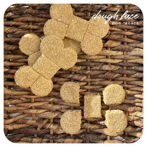 Dough Face Dog Treats Peanut Butter & Banana Dog Treats – Limited Ingredient Crunchy Dog Treats, Breakable Scored Treats for All Dog Sizes, Training & Everyday Use