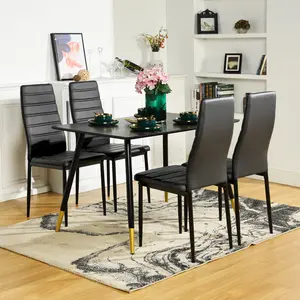 Homy Casa Ann Nordic Back Chair Modern Comfortable PU Leather Armless Dining Table Chair for Home Restaurant Hotel Use Ergonomic Interior Design
