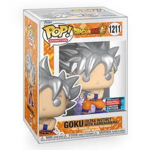 Funko POP Anime: Dragon Ball Super - Goku Ultra Instinct With Kamehameha 2022 Fall Convention Exclusive Vinyl Figure with Epic Collectibles Premium Box Protector Included