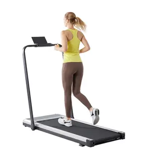 Portable Folding Treadmill, Foldable Compact Treadmill for Home Office, Walking Running Treadmill with LED Display for Exercise, Silver