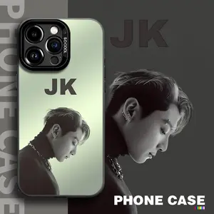 Fashionable Singer Jungkook Phone Case for iPhone Smartphone Models, Stain Resistant & Trendy Design, Silver Color Hard Protective Cover