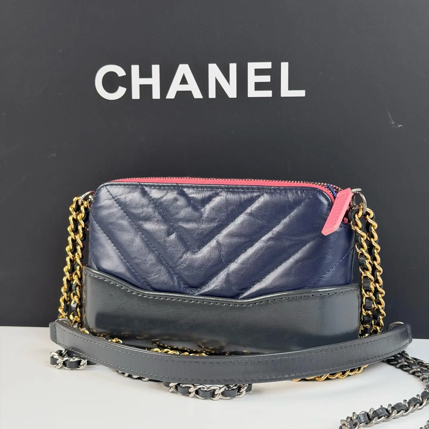 Pre-owned CHANEL Mini Gabrial Blue S100826 CC0392