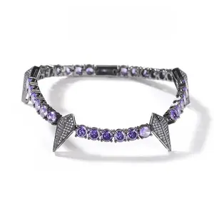 D Color VVS Black Panther Tennis Bracelet Iced out Bracelet (Multi Color Available), Men's Jewelry Ideal Gift for her him