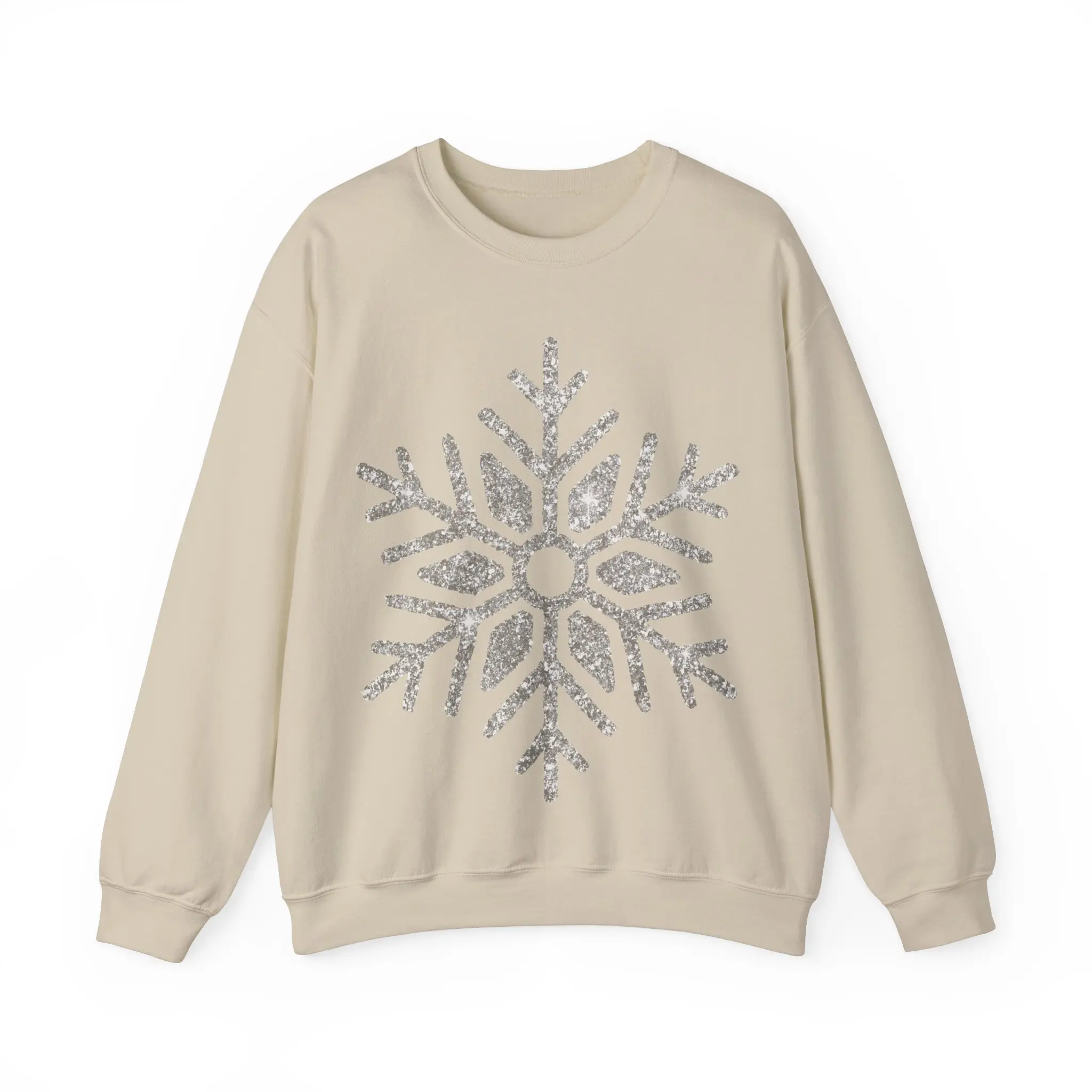 Distressed Snowflake Crewneck Sweatshirt, Winter Jumper, Cozy Snowflake Sweatshirt, Holiday Sweater, Christmas Pullover