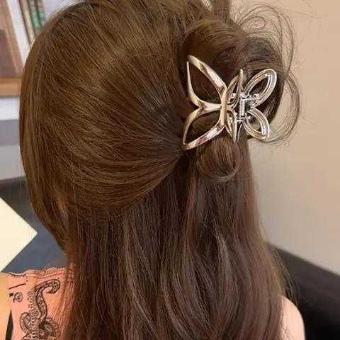 Fashion Hollow out Butterfly Shaped Design Hair Claw for Women, Casual Simple for Commute, Elegant All-match Fashion Accessories for Daily Wear