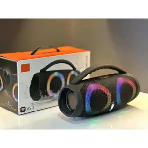 100W high power bluetooth speaker portable RGB colorful light waterproof wireless subwoofer 360 stereo surround TWS FM boombox