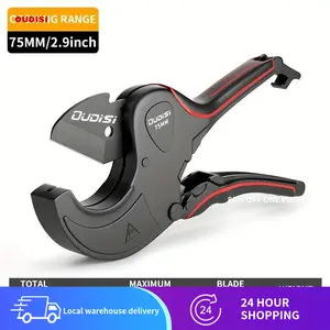 OUDISI 75MM/2.9in Heavy Duty Manual PVC Pipe Cutter, Professional Hand Tool for Cutting PVC, PPR, PEX Plastic Hoses and Water Pipes, Home Use