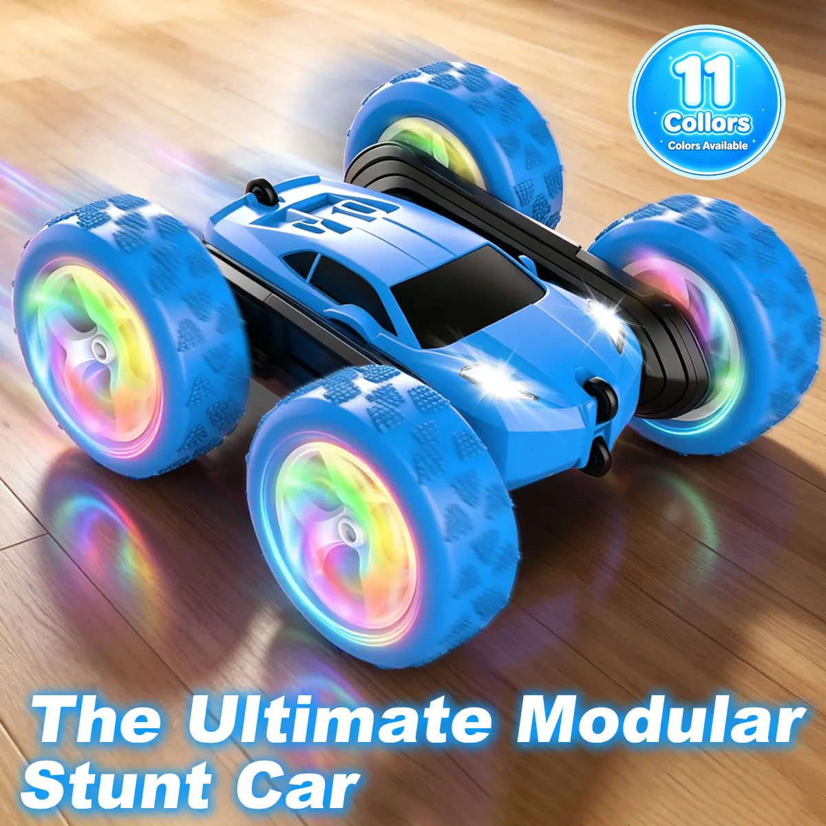 MIDIVIX Remote Controlled Vehicle - 4WD Double Sided Stunt RC Model Car, PVC-Free Outdoor Toy for 6-12 Yrs Kids, Upgraded USB-C Modular Batteries, Boy Gifts for Back to School Summer Essentials, Toys
