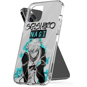 Phone Case Seishiro TPU Nagi Shockproof Blue Accessories Lock Cover Compatible with iPhone SE 7 8 X XR 11 12 13 14 15 16 Plus Mini Pro Max Samsung Galaxy Note S9 S10 S20 S21 Ultra Plus Protection Protective