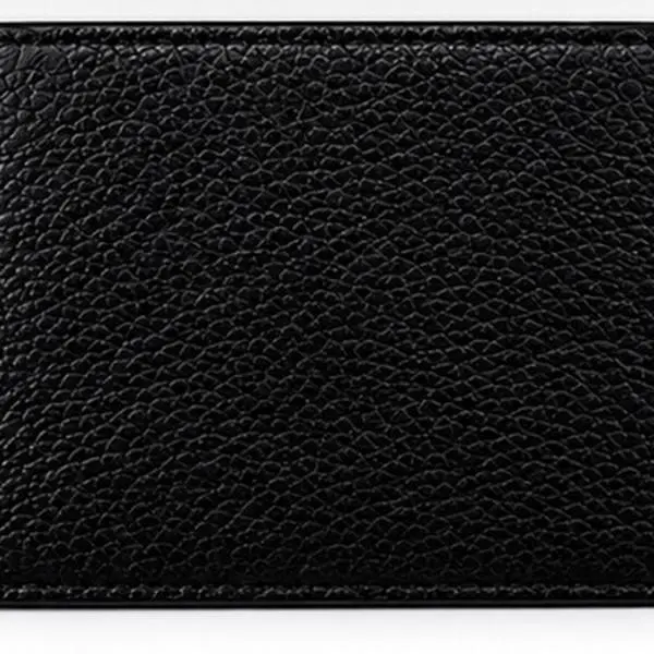 Unisex Black Bifold Wallet – Premium Textured Leather Card Holder, Slim Minimalist Design, Multiple Card Slots & ID Window, Stylish Everyday Gift for Men