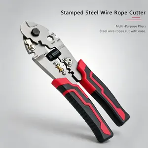 Multi-Functional Wire Rope Cutter, Professional Line Cutters for Steel Iron Copper Wires, Easy Effort 8 Inch Rebound Clothesline Clipper, Industrial Use