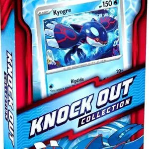 Pokemon Knock Out Collection - Kyogre Basic Card with 150 HP and Riptide Attack - 20 Cards per Pack