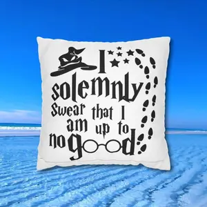 Harry Potter, hat, I solemnly swear that I am up no good, Spun Polyester Square Pillow Case