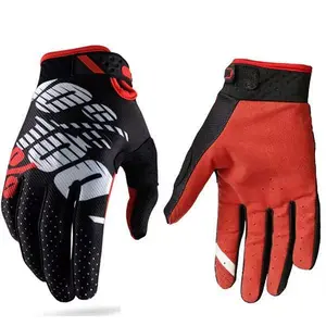 “No More Slippery Grips! Breathable Red-Black Motocross Gloves for Dirt Bike/ATV Rides”100%