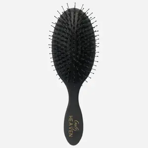 Curly Heaven Vegan Boar Bristles Detangler Brush for Heatless Haircare