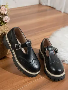 Women's Classic Vintage Hollow Out Loafers, Commuter Shoes, Casual Flats, Fashion Casual T-Strap Design, Perfect for Daily Wear, Dates, Commuting, All Seasons