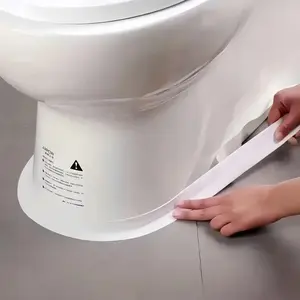 White Waterproof Caulk Tape PVC Self-Adhesive Strip for Bathroom Kitchen Shower Tile Sealant Durable Mold-Resistant Easy Install Flexible Design
