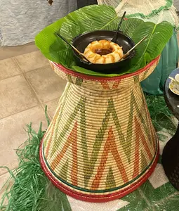 Banana Leaf 8 Piece Decorative Table Runner, Natural-Looking Kitchen Placemats for Home Decor and Party Ornaments - Tropical Flamingo Hawaiian Theme