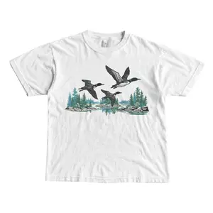 90s Loon T-Shirt - Men & Women's Unisex Graphic Tee - Vintage Bird Watching Shirt - Nature Lover Shirt - Wildlife Birds Top