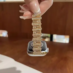 New Irregular Rhinestone Metal Butterfly Buckle, Apple Smart Watch Strap, Smartwatch Strap, Fits All Series 1-10/se/ultra, 38-49mm, Easy Wear, Fashionable