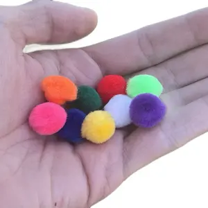 Colorful Fuzzy Pom Pom 0.5 inches for Art and Decoration - Perfect for Crafting and DIY Projects