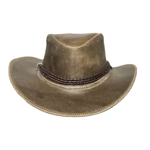 Banjo  Crazy Leather  Western  Rider Leather Cowboy Hats
