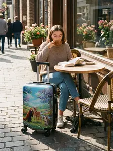 2PC Ultra-Lightweight Carry-On Luggage - Durable ABS, A variety of cute designs to choose from，Sturdy Aluminum Alloy Handle, Smooth 360° Spinner Wheels, TSA Lock & Explosion-Proof Zipper, Waterproof with Multi-Use Interior Pockets for Easy Travel