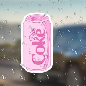 Coke Can Pattern Car Sticker, Creative Car Decal, Car Exterior Decoration Accessories for Car, Laptop, Refrigerator, Luggage, Plastic Surface