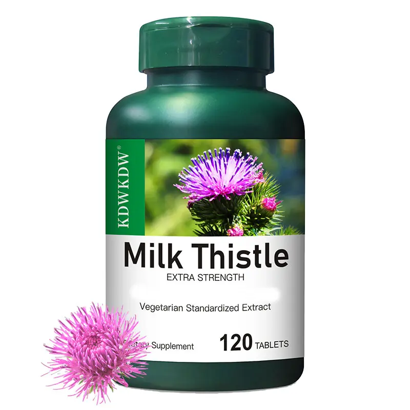 KDWKDW 120-Count Milk Thistle Capsules for Working Professionals Night Shift Workers & Elderly Liver Health Dietary Supplement