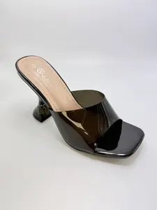 Womens Clear Heels Sandals Transparent Stiletto Heel Slippers Backless Peep Toe Slip on Heeled Mules | Transparent Heels, Slip on, Peep Toe, Backless, Heeled, Footwear