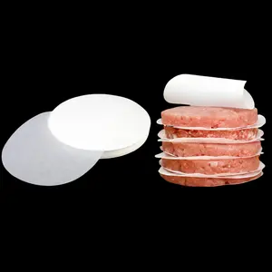 400pcs/12cm/4.5inch non-stick parchment paper, baking paper, grease proof paper, grease separator paper, for kitchen restaurant, hamburger beef, meatloaf, frozen, hand pie, baked goods, baking tray lining, food pad paper,