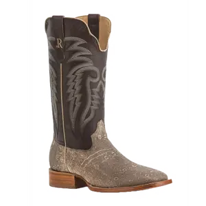 R. Watson Men's Natural Ring Lizard Square Toe Boots RW7900-2