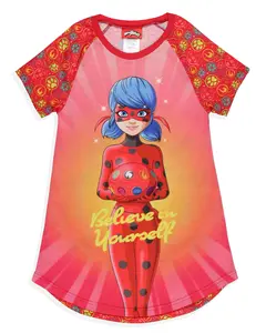 Miraculous: Tales of Ladybug & Cat Noir Girls' Nightgown Sleep Pajama Shirt